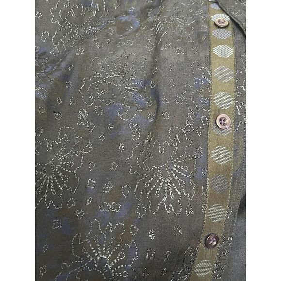 Robert Graham Shirt Mens XL Navy Floral Polka Dot Embroidered Extra Large - Picture 6 of 8